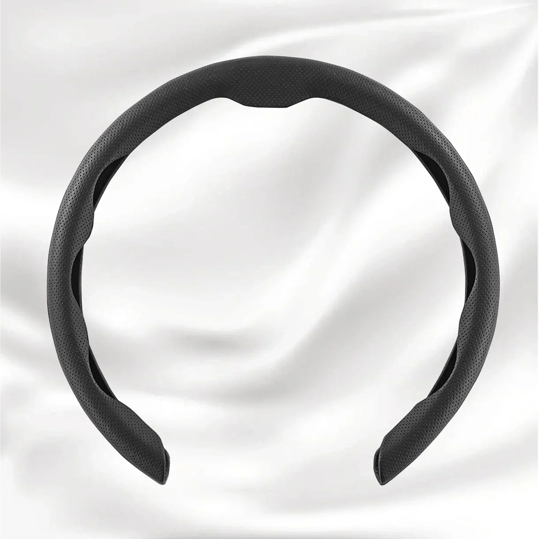 Nexi Customized Car Logo Breathable Ultra-thin 5D Leather & Carbon Car Steering Wheel Cover Universal Fit