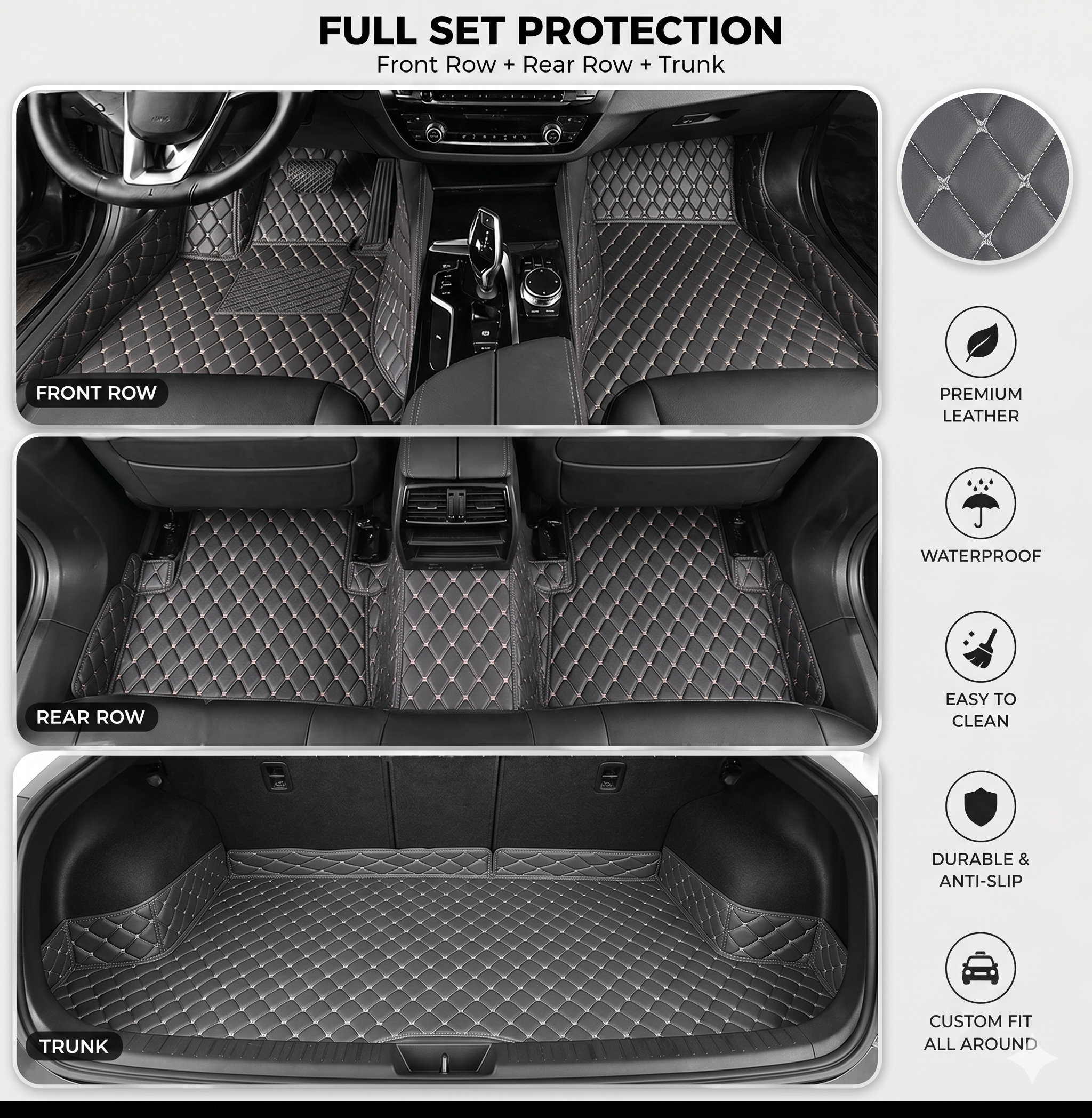 Elvie Heavy Duty Universal Fit Car Mats, SUVs, and Trucks