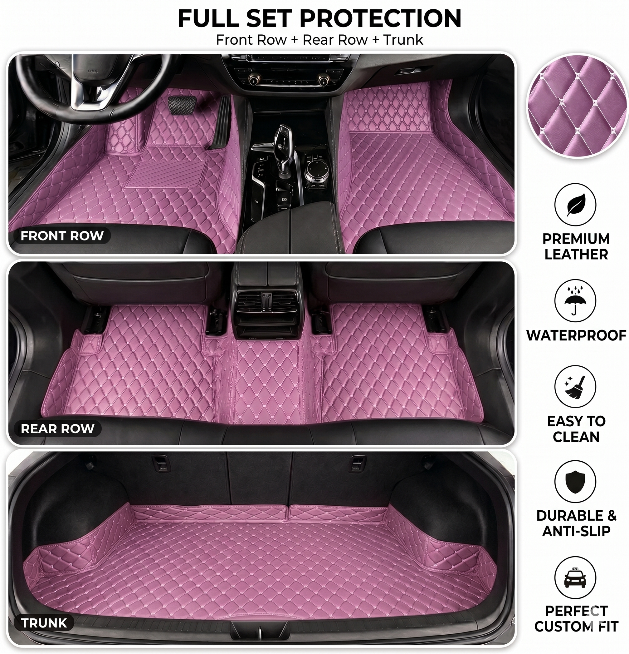 Elvie Heavy Duty Universal Fit Car Mats, SUVs, and Trucks