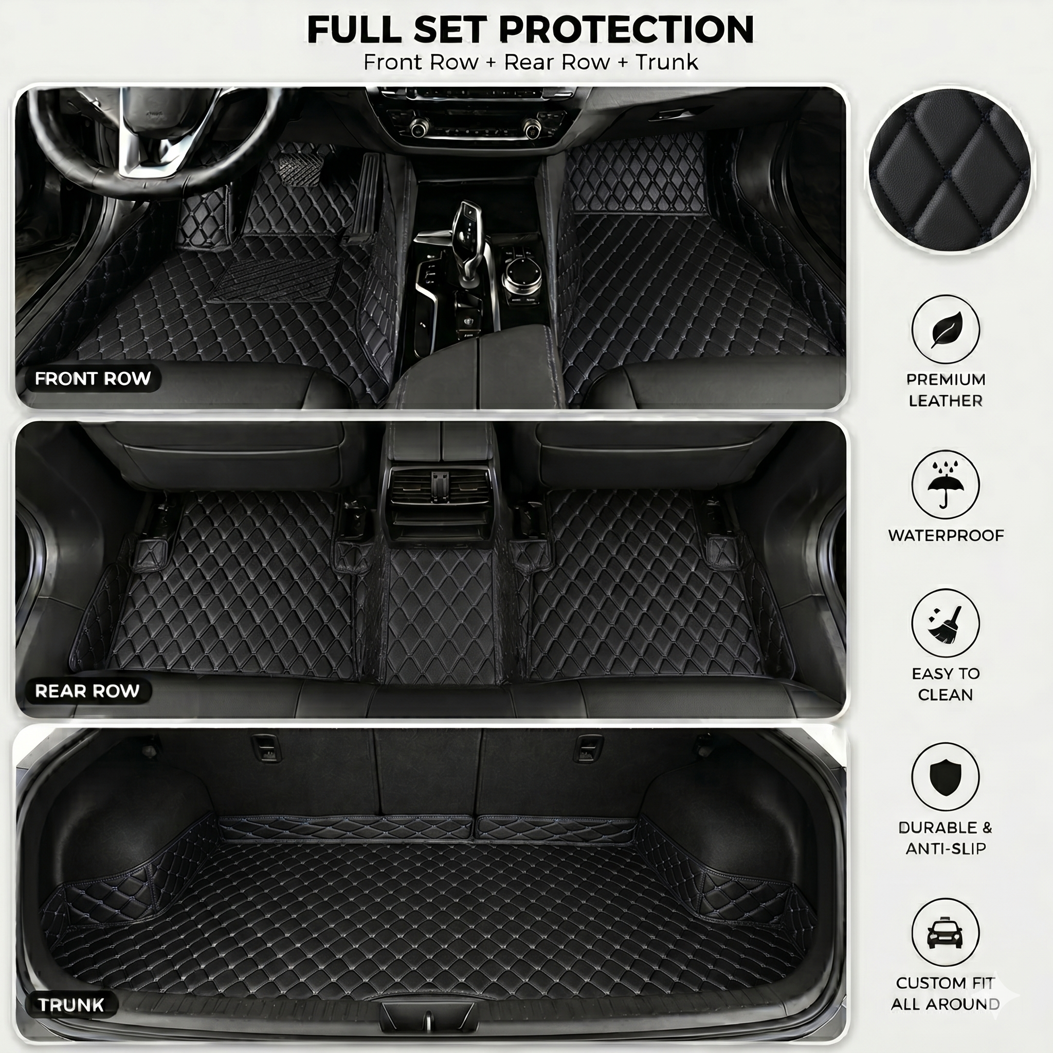 Elvie Heavy Duty Universal Fit Car Mats, SUVs, and Trucks