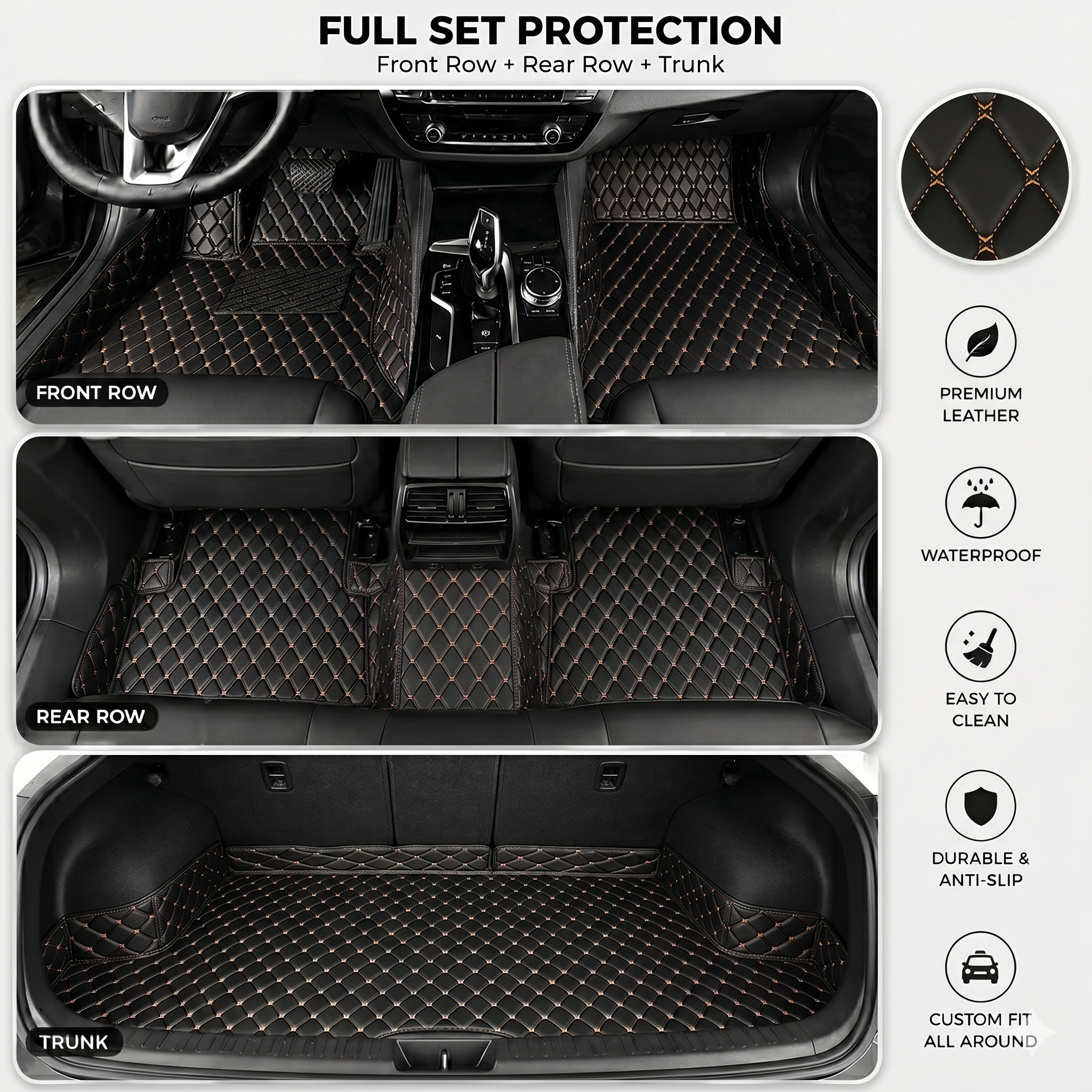 Elvie Heavy Duty Universal Fit Car Mats, SUVs, and Trucks